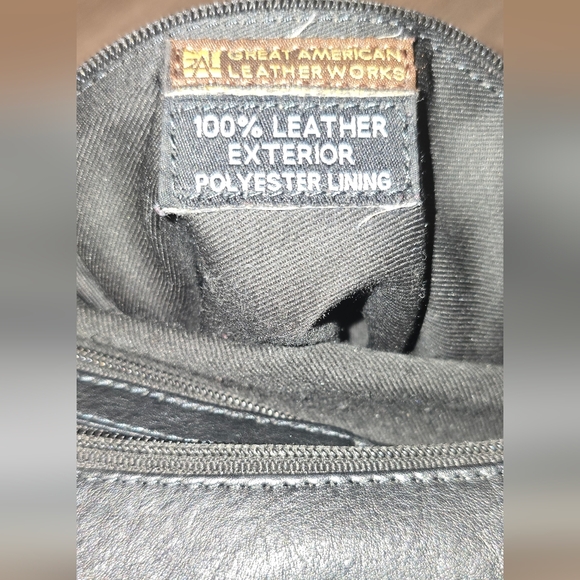 Black Leather Multi-Zip Crossbody Bag – Silver Hardware – Great American Leather - Picture 8 of 16